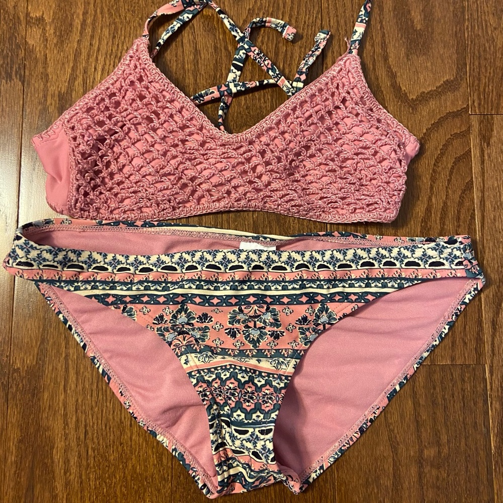 Pink Floral Bikini Set